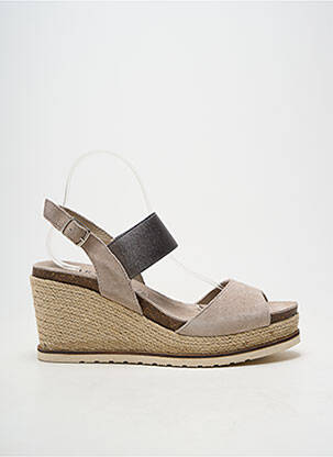 Espadrilles fermeture boucle(s) talon de 7 à 9cm beige CARMELA femme