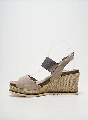 Espadrilles fermeture boucle(s) talon de 7 à 9cm beige CARMELA femme