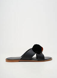 Mules/sabots matière lisse talon plat jusqu'à 3cm noir LOLLIPOPS femme