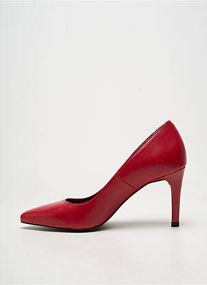 Escarpins matière lisse talon de 7 à 9cm rouge LOLLIPOPS femme