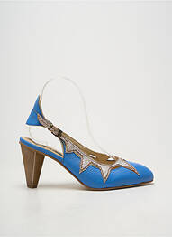 Escarpins fermeture boucle(s) talon de 7 à 9cm bleu FLY LONDON femme