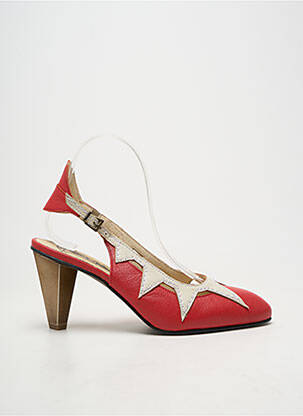 Escarpins cubain talon de 7 à 9cm rouge FLY LONDON femme