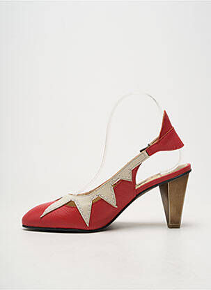 Escarpins cubain talon de 7 à 9cm rouge FLY LONDON femme