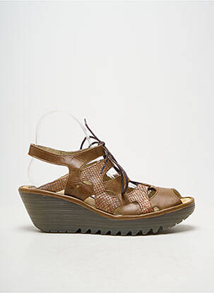 Sandales/nu pieds talon compensé talon de 4 à 6cm marron FLY LONDON femme