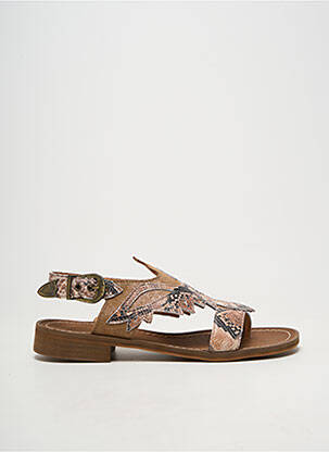 Sandales/nu pieds fermeture boucle(s) talon plat jusqu'à 3cm marron MINKA DESIGN femme