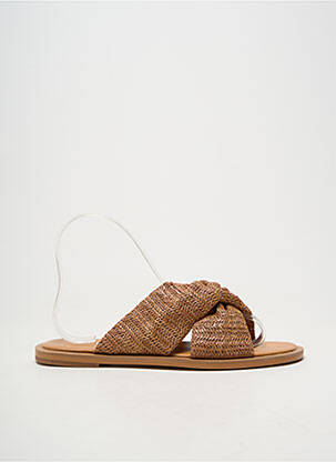 Mules/sabots bout ouvert talon plat jusqu'à 3cm marron VANESSA WU femme
