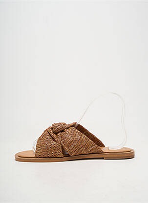 Mules/sabots tissage tressé talon plat jusqu'à 3cm marron VANESSA WU femme