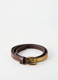 Ceinture effet matière satinée marron LITTLE WINGS femme