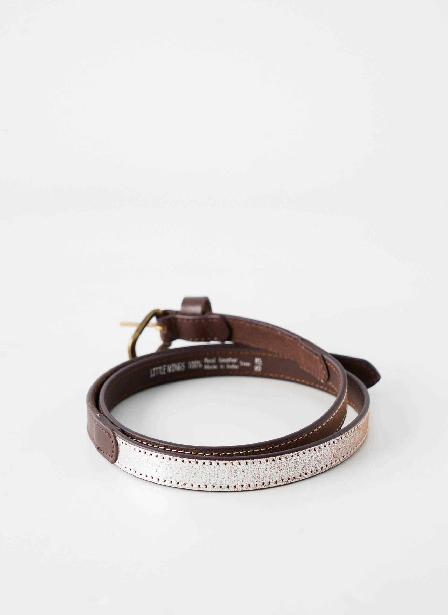 Ceinture effet matière satinée argent LITTLE WINGS femme