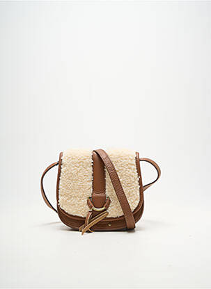 Sac fermeture fermeture aimantée forme carré marron LITTLE WINGS femme