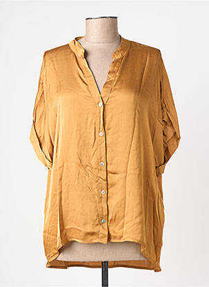 Chemisier coupe fluide manches courtes or PAKO LITTO femme