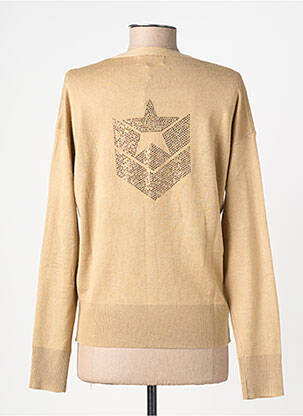 Gilet manches longues fermeture boutonnée sur le devant beige FREEMAN T.PORTER femme