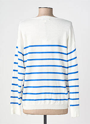 Pull col v manches longues blanc FREEMAN T.PORTER femme