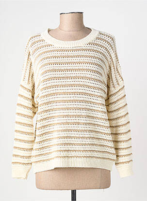 Pull coupe droite manches longues or PAKO LITTO femme