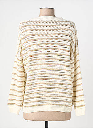 Pull coupe droite manches longues or PAKO LITTO femme