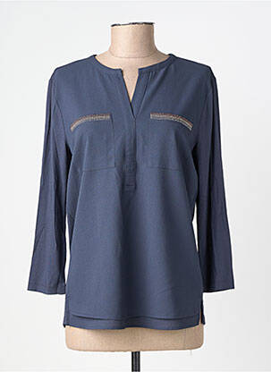 Blouse manches longues manches longues bleu RABE femme