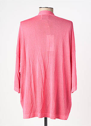 Gilet manches longues col v rose STUDIO PARISIEN femme