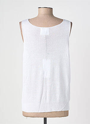 Top coupe fluide fines bretelles blanc STUDIO PARISIEN femme
