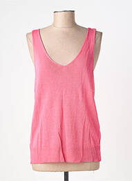 Top coupe fluide fines bretelles rose STUDIO PARISIEN femme