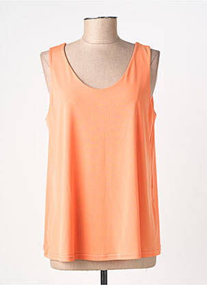 Top coupe fluide fines bretelles orange GENUINE femme
