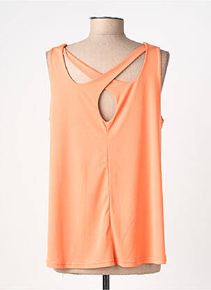 Top coupe fluide fines bretelles orange GENUINE femme