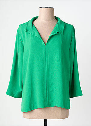 Blouse manches longues manches longues vert ANNA MUR femme