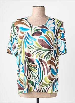 T-shirt imprimé fantaisie manches courtes bleu GENUINE femme