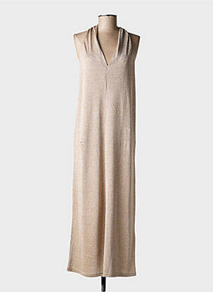 Robe longue sans manche sans manche marron GRACE & MILA femme