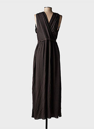 Robe longue sans manche sans manche marron GRACE & MILA femme