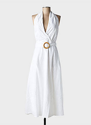 Robe longue sans manche sans manche blanc GRACE & MILA femme