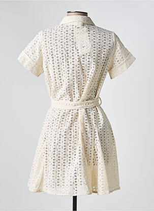 Robe courte manches courtes manches courtes beige GRACE & MILA femme