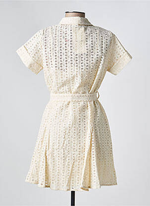 Robe courte manches courtes manches courtes beige GRACE & MILA femme
