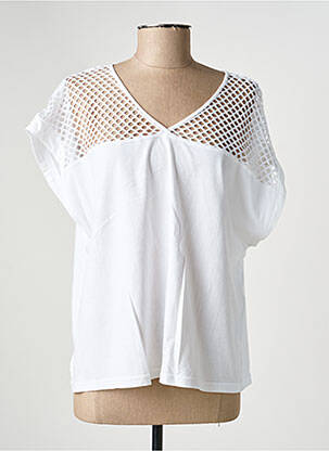 T-shirt coupe droite manches courtes blanc FREEMAN T.PORTER femme