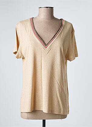 T-shirt coupe droite manches courtes beige FREEMAN T.PORTER femme