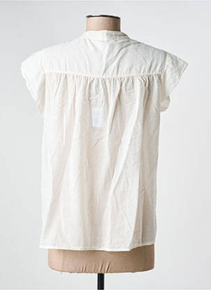 Chemisier coupe cintrée manches courtes blanc PAKO LITTO femme