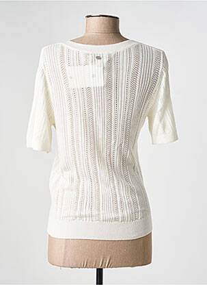 Pull coupe cintrée manches courtes blanc FREEMAN T.PORTER femme