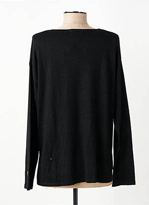 Pull coupe cintrée manches longues noir GRACE & MILA femme