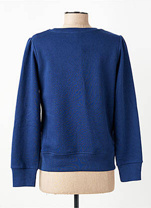 Sweat-shirt broderie manches longues bleu C'EST BEAU LA VIE femme