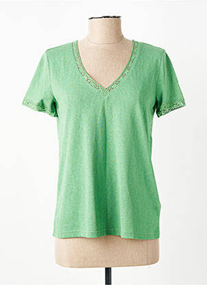 Top manches courtes manches courtes vert GRACE & MILA femme