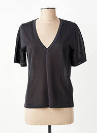 Top manches courtes manches courtes noir GRACE & MILA femme