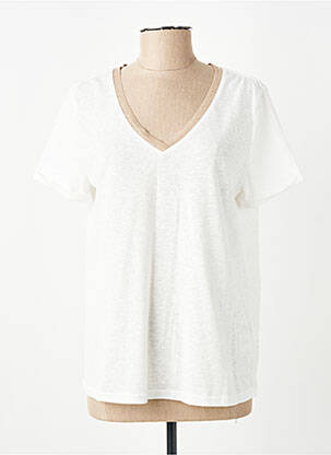 Top manches courtes manches courtes blanc GRACE & MILA femme
