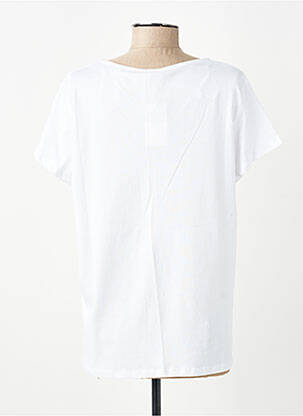 T-shirt sérigraphie manches courtes blanc C'EST BEAU LA VIE femme