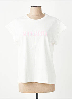 T-shirt coupe droite manches courtes blanc GRACE & MILA femme