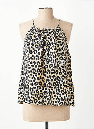 Top imprimé fantaisie fines bretelles beige GRACE & MILA femme
