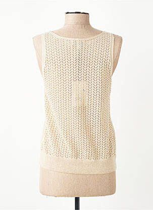 Top coupe cintrée fines bretelles beige FREEMAN T.PORTER femme