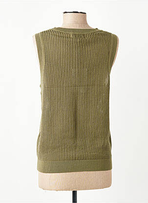 Top coupe cintrée sans manche vert FREEMAN T.PORTER femme