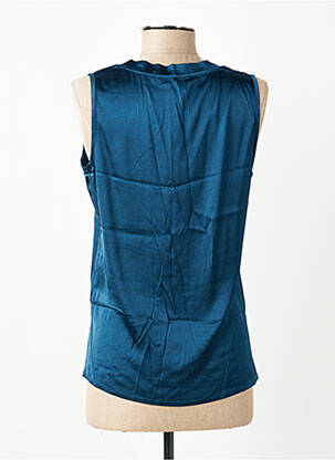 Top coupe fluide sans manche bleu PAKO LITTO femme