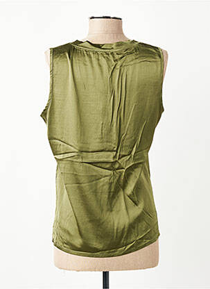 Top coupe fluide sans manche vert PAKO LITTO femme