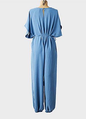 Combi-pantalon manches courtes manches courtes bleu QUATRE VINGT JOURS femme