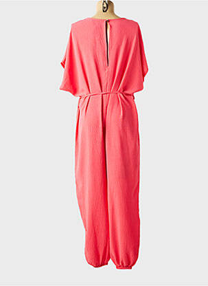 Combi-pantalon manches courtes manches courtes rouge QUATRE VINGT JOURS femme
